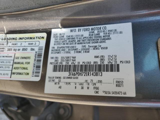 Photo 10 from auction – 2014 FORD FUSION SE with VIN 3FA6P0H72ER143813