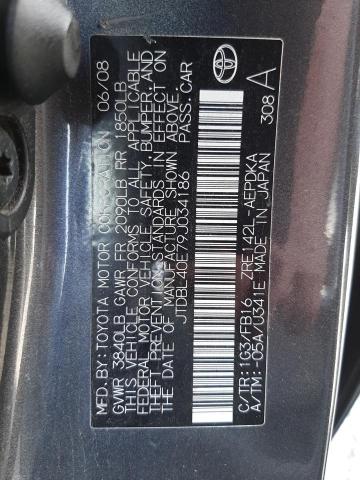 Photo 10 from auction – 2009 TOYOTA COROLLA BA with VIN JTDBL40E79J034186
