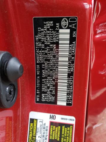 Photo 10 from auction – 2014 TOYOTA COROLLA L with VIN 2T1BURHE2EC019213