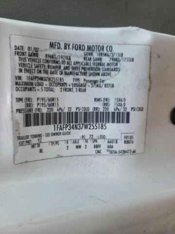 Photo 10 from auction – 2007 FORD FOCUS ZX4 with VIN 1FAFP34N37W255185