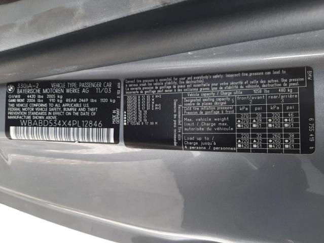 Photo 10 from auction – 2004 BMW 330 CI with VIN WBABD534X4PL12846
