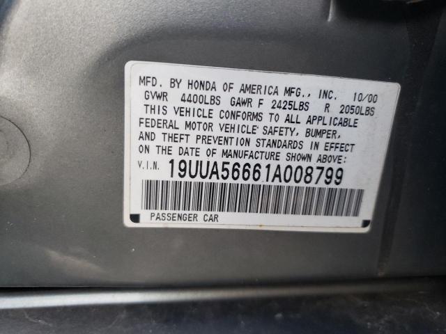 Photo 10 from auction – 2001 ACURA 3.2TL with VIN 19UUA56661A008799