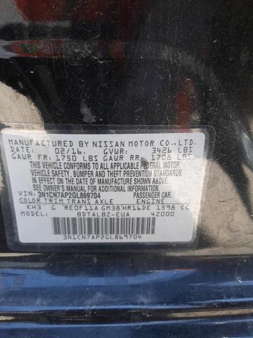 Photo 10 from auction – 2016 NISSAN VERSA S with VIN 3N1CN7AP2GL869704
