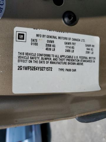 Photo 10 from auction – 2000 CHEVROLET IMPALA with VIN 2G1WF52E4Y9271572