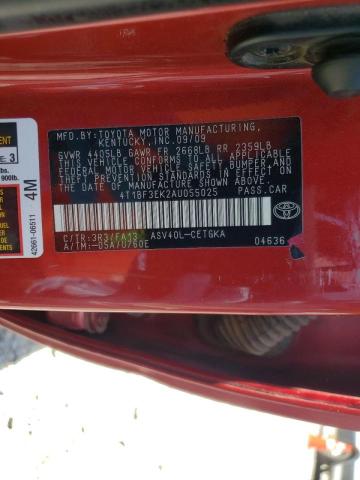 Photo 10 from auction – 2010 TOYOTA CAMRY BASE with VIN 4T1BF3EK2AU055025