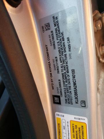 Photo 10 from auction – 2021 CHEVROLET SPARK LS with VIN KL8CB6SA2MC740100