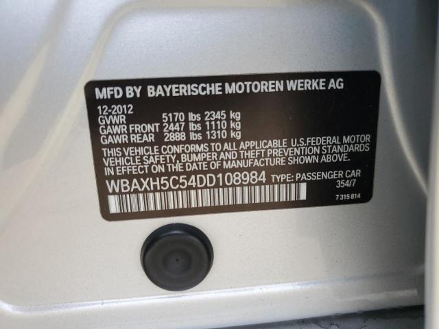 Photo 10 from auction – 2013 BMW 528 XI with VIN WBAXH5C54DD108984