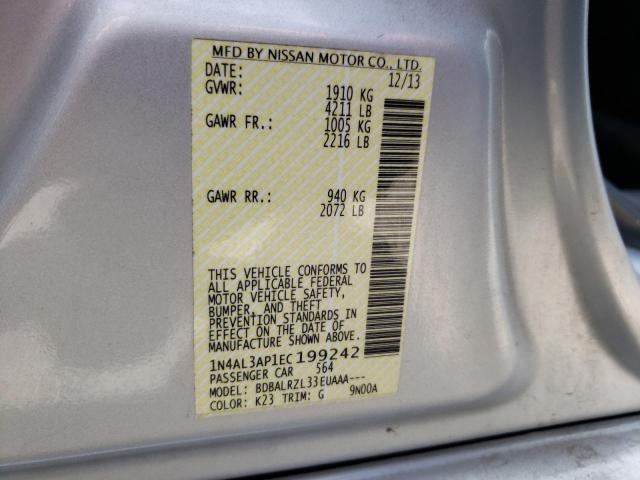 Photo 10 from auction – 2014 NISSAN ALTIMA 2.5 with VIN 1N4AL3AP1EC199242