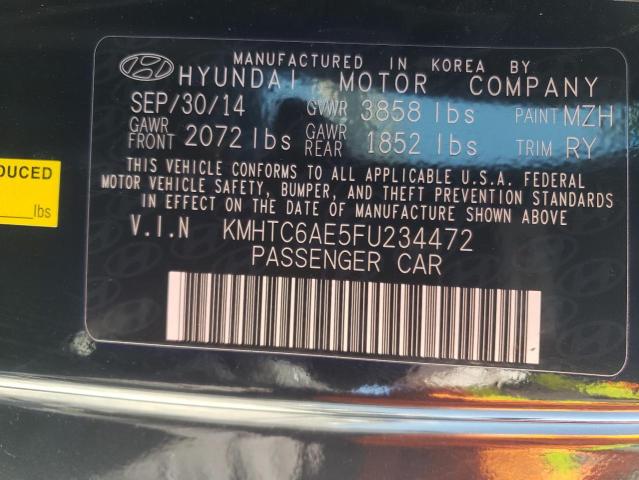 Photo 10 from auction – 2015 HYUNDAI VELOSTER T with VIN KMHTC6AE5FU234472