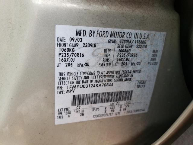 Photo 10 from auction – 2004 FORD ESCAPE XLT with VIN 1FMYU03124KA70844