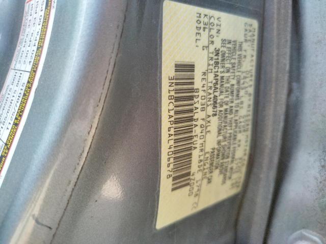 Photo 10 from auction – 2010 NISSAN VERSA S with VIN 3N1BC1AP6AL406678