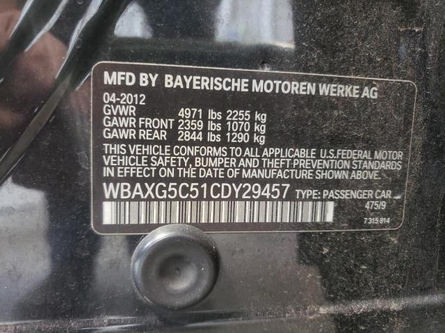 Photo 10 from auction – 2012 BMW 528 I with VIN WBAXG5C51CDY29457