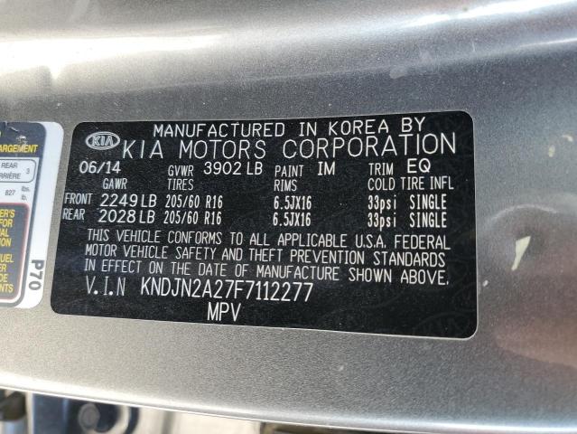 Photo 10 from auction – 2015 KIA SOUL with VIN KNDJN2A27F7112277