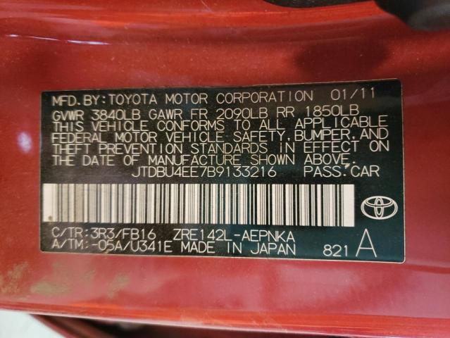 Photo 10 from auction – 2011 TOYOTA CAROLLA with VIN JTDBU4EE7B9133216