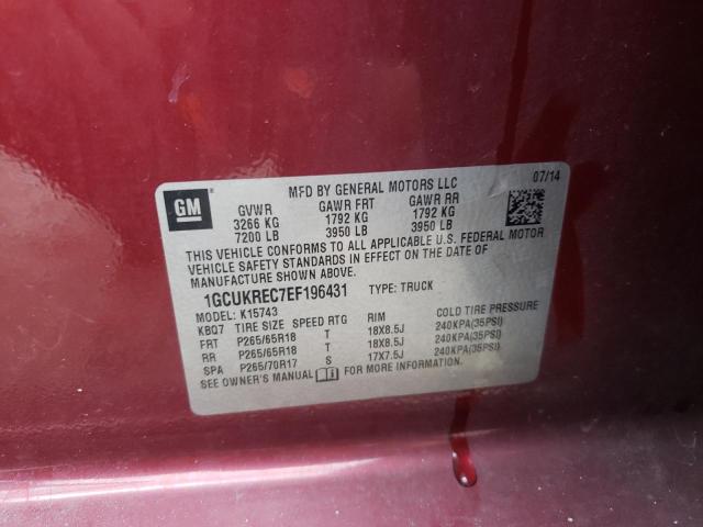 صورة رقم 10 من المزاد - 2014 CHEVROLET SILVERADO مع VIN 1GCUKREC7EF196431