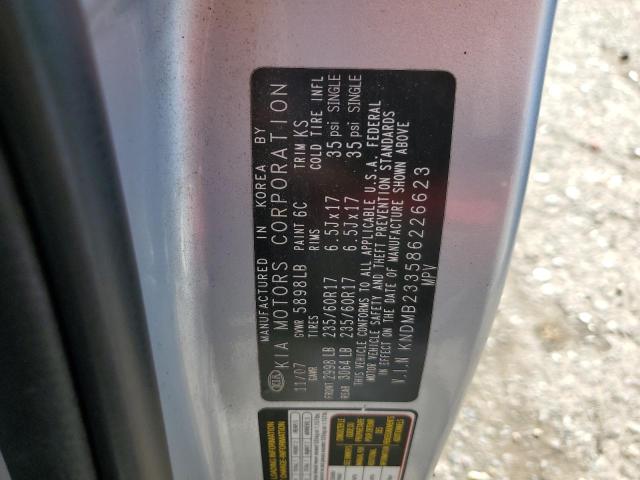 Photo 10 from auction – 2008 KIA SEDONA EX with VIN KNDMB233586226623