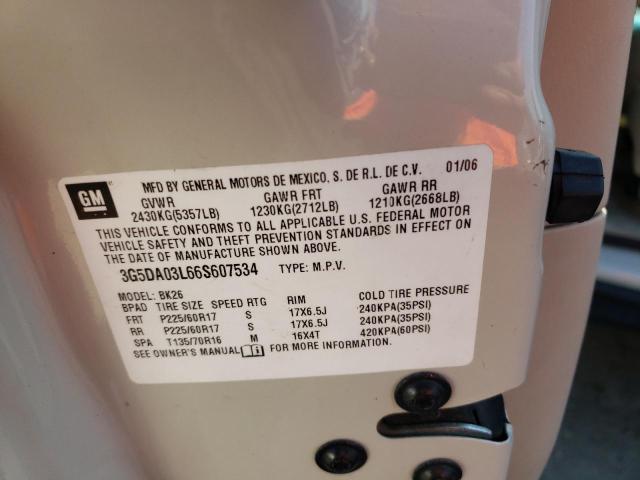Photo 10 from auction – 2006 BUICK RENDEZVOUS with VIN 3G5DA03L66S607534