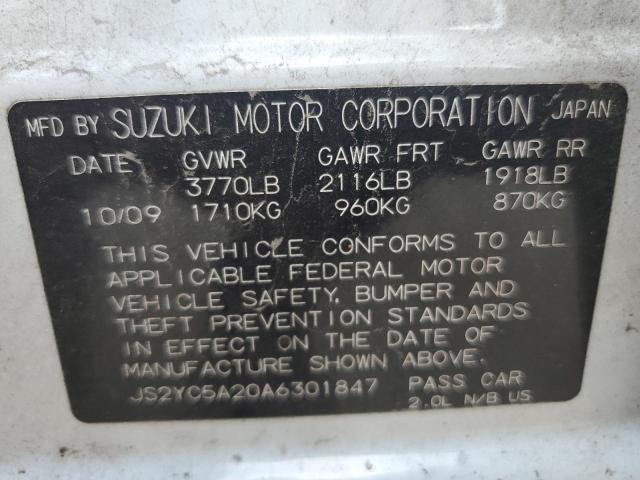 Zdjęcie 10 z aukcji – 2010 SUZUKI SX4 LE z VIN JS2YC5A20A6301847
