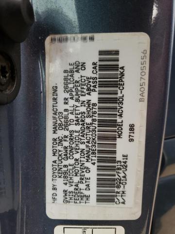 Photo 10 from auction – 2003 TOYOTA CAMRY LE with VIN 4T1BE32K03U787678