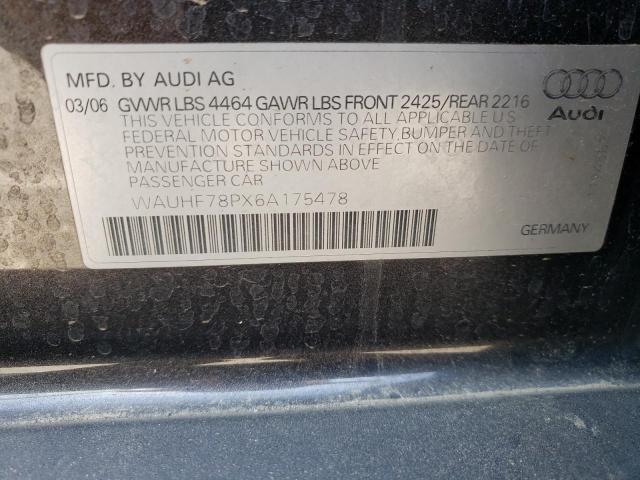 Photo 10 from auction – 2006 AUDI A3 2 with VIN WAUHF78PX6A175478