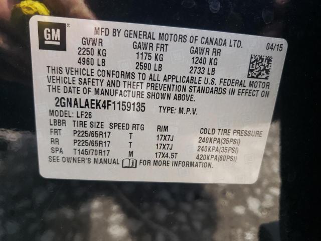 Photo 10 from auction – 2015 CHEVROLET EQUINOX LS with VIN 2GNALAEK4F1159135