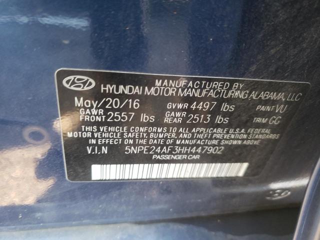 Photo 10 from auction – 2017 HYUNDAI SONATA SE with VIN 5NPE24AF3HH447902