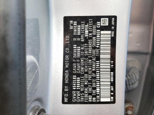 Photo 10 from auction – 2017 HONDA ACCORD HYB with VIN JHMCR6F38HC012008