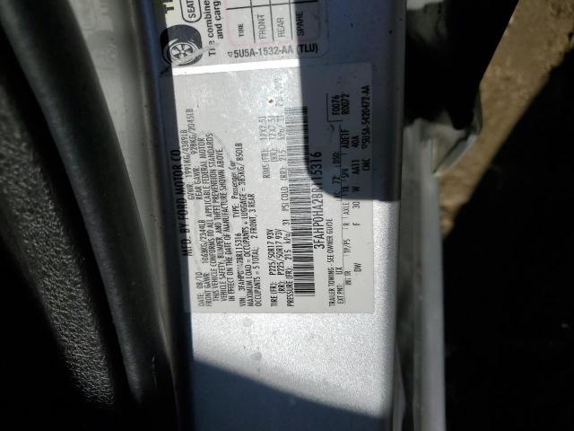 Photo 10 from auction – 2011 FORD FUSION SE with VIN 3FAHP0HA2BR115316