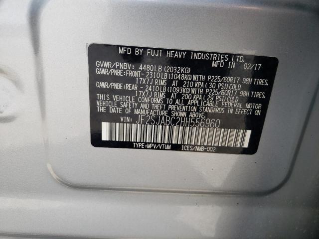 Photo 10 from auction – 2017 SUBARU FORESTER 2 with VIN JF2SJABC2HH556960