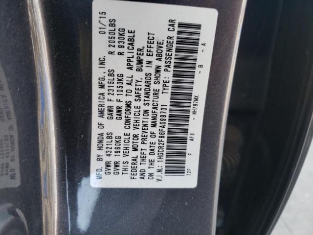 Photo 10 from auction – 2015 HONDA ACCORD EXL with VIN 1HGCR2F86FA099701