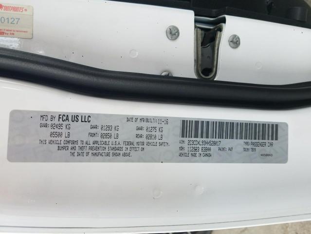 Photo 10 from auction – 2017 DODGE CHARGER SR with VIN 2C3CDXL93HH528017