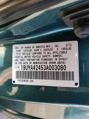 Photo 10 from auction – 2003 ACURA 3.2CL with VIN 19UYA42453A003080