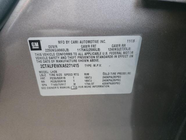 صورة رقم 10 من المزاد - 2010 GMC TERRAIN SL مع VIN 2CTALFEWXA6271415