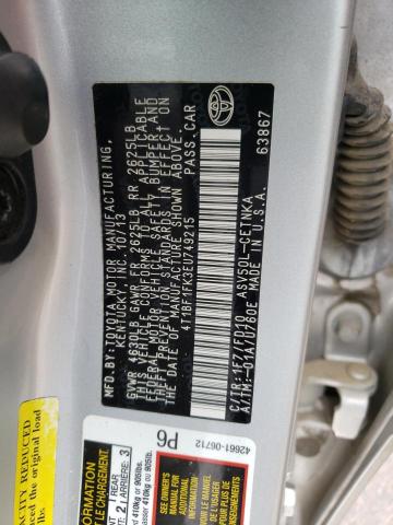Photo 10 from auction – 2014 TOYOTA CAMRY L with VIN 4T1BF1FK3EU749215