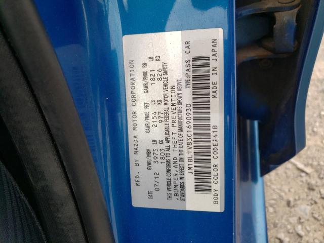 Photo 10 from auction – 2012 MAZDA 3 I with VIN JM1BL1V83C1690930