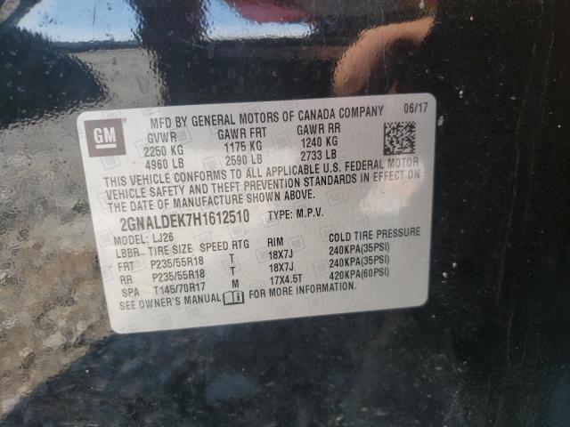 Photo 10 from auction – 2017 CHEVROLET EQUINOX PR with VIN 2GNALDEK7H1612510