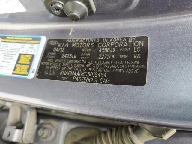 Photo 10 from auction – 2012 KIA OPTIMA HYB with VIN KNAGM4AD6C5018454