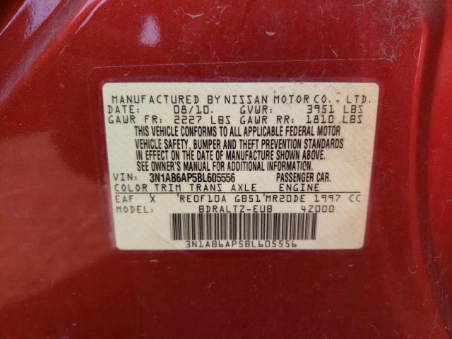 Photo 10 from auction – 2011 NISSAN SENTRA 2.0 with VIN 3N1AB6AP5BL605556