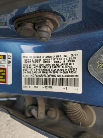 Photo 10 from auction – 2008 HONDA CIVIC EX with VIN 1HGFA16828L008915