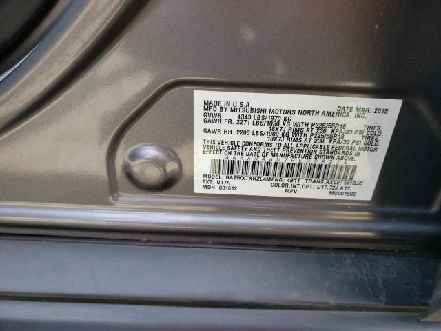 Photo 10 from auction – 2015 MITSUBISHI OUTLANDER with VIN 4A4AR4AU7FE028224