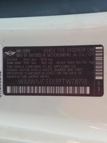 Photo 10 from auction – 2009 MINI COOPER with VIN WMWMF33539TW78713