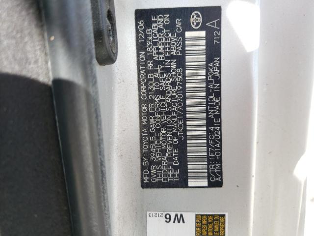 Photo 10 from auction – 2007 TOYOTA SCION TC with VIN JTKDE177070197508