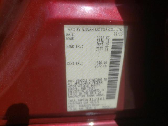 Photo 10 from auction – 2016 NISSAN ALTIMA 2.5 with VIN 1N4AL3AP7GN312361