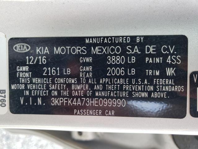 Photo 10 from auction – 2017 KIA FORTE LX with VIN 3KPFK4A73HE099990