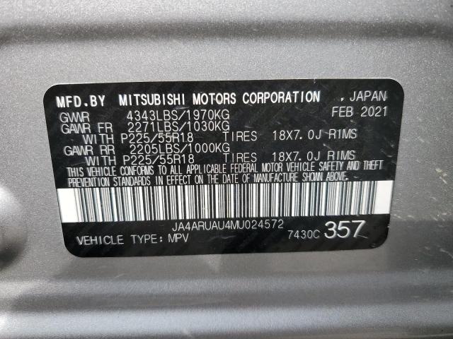 Photo 10 from auction – 2021 MITSUBISHI OUTLANDER with VIN JA4ARUAU4MU024572