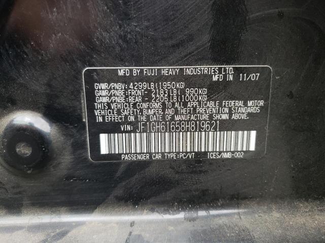 Photo 10 from auction – 2008 SUBARU IMPREZA 2. with VIN JF1GH61658H819621