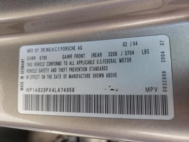 Photo 10 from auction – 2004 PORSCHE CAYENNE S with VIN WP1AB29PX4LA74958