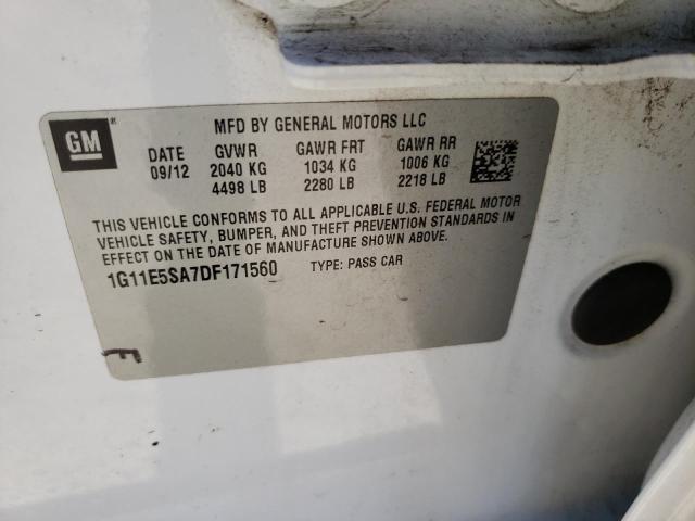 Photo 10 from auction – 2013 CHEVROLET MALIBU 2LT with VIN 1G11E5SA7DF171560