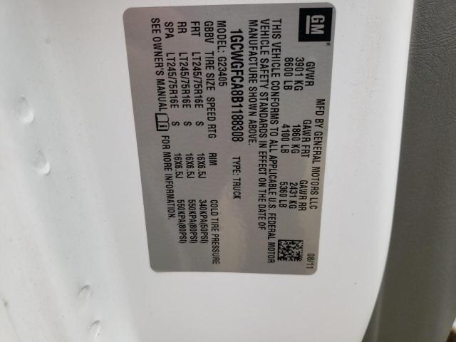 Photo 10 from auction – 2011 CHEVROLET EXPRESS G2 with VIN 1GCWGFCA8B1188308