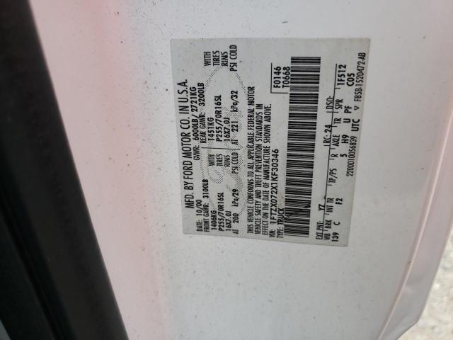 Photo 10 from auction – 2001 FORD TRUCK with VIN 1FTZX072X1KF30346
